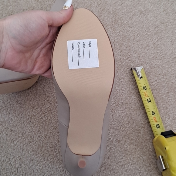 New. Never worn. TAUPE. heels - Picture 4 of 6